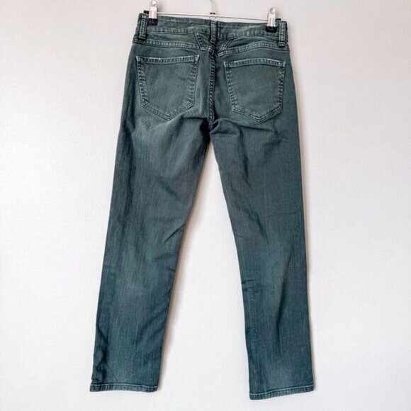 Closed Mid Rise Cropped Straight Leg Green Jean Size 25 - Picture 4 of 8